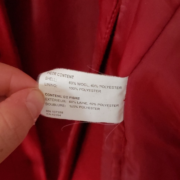 SPIRIT Red Trench Coat - Picture 7 of 8